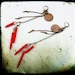 Dramatic tribal chain bellydance coin & claw earrings
