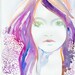 Original Watercolour Fashion Illustration - Bee flowers