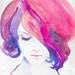 Print of Watercolour Fashion Illustration. Titled - Rosa