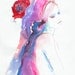 Print of Original Watercolor Fashion Illustration. Titled: Freja - Dansk Magazine