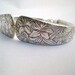 Antique Spoon Bracelet, Silverware Jewelry, Flower Lily, Bridesmaid Gift, Easter Lily, Wedding Jewelry, Antique Silverware EMBOSSED 1882
