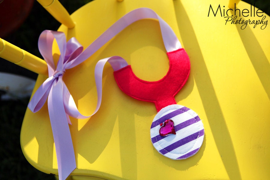 Doc McStuffins inspired Ribbon Necklace Dress up Stethoscope