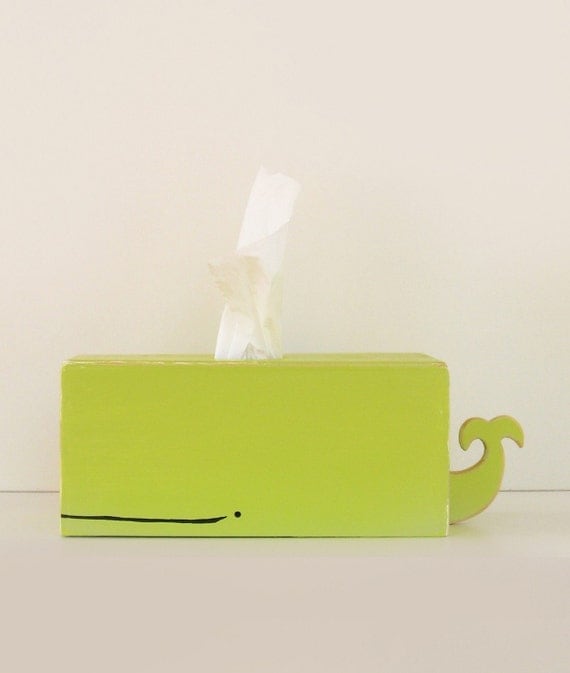 Whale Tissue Holder - Green - Ships June 28th