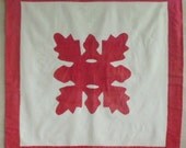 Antique Red and White Appliqued Wall Hanging