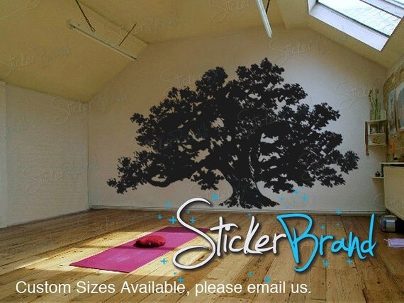 Vinyl Wall Decal Sticker Huge Oak Tree 410b By Stickerbrand