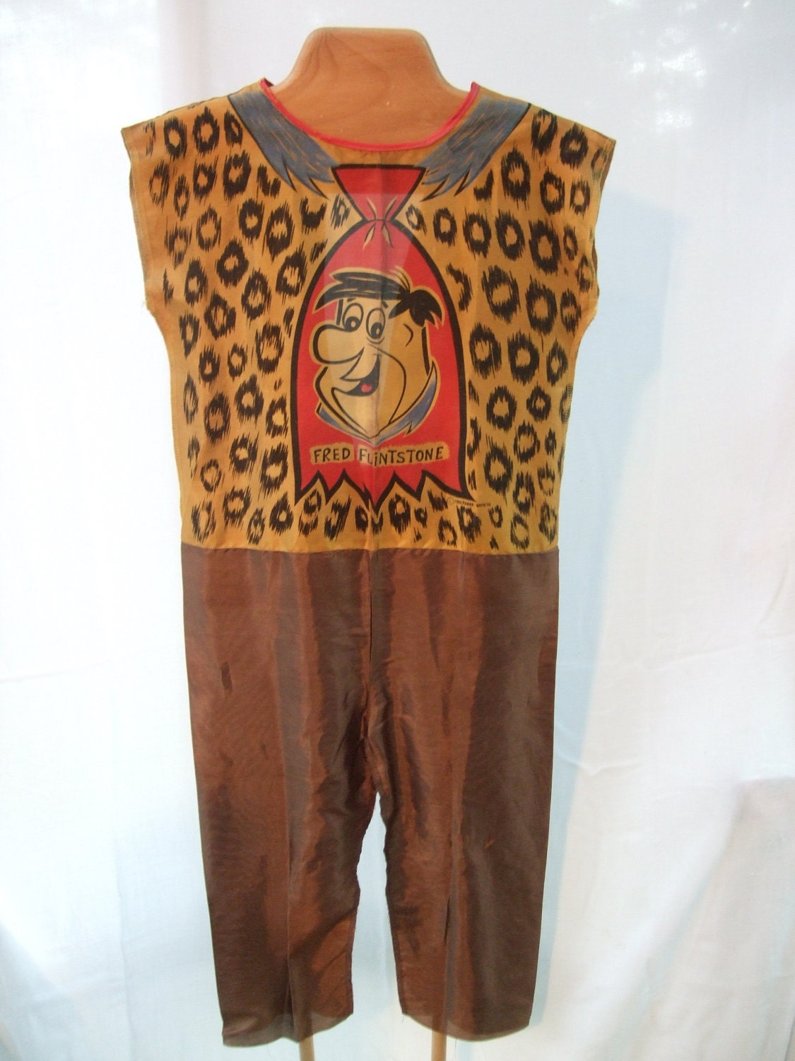 Vintage 1960s Costume Fred Flintstone Halloween Boy Copyright 1966