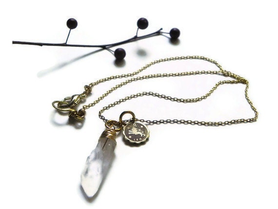 Leo necklace, zodiac beadwork necklace, gold tone Leo necklace, horoscope necklace, Valentine's day gift