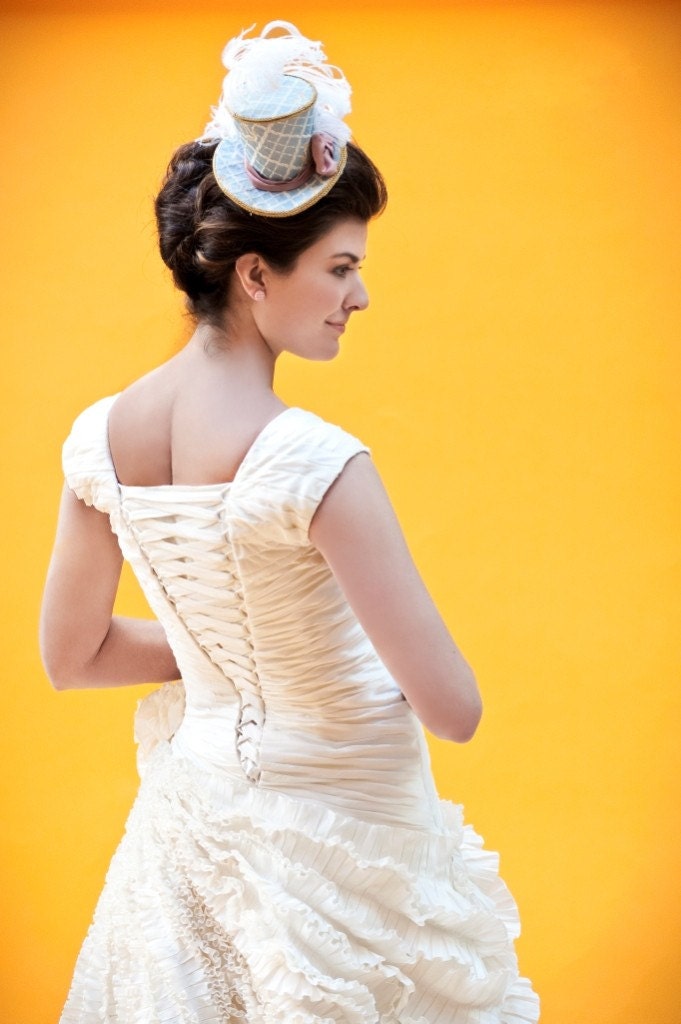 Nautical Mini Top Hats Anchors Blue Pink Headpiece Marie Antoinette