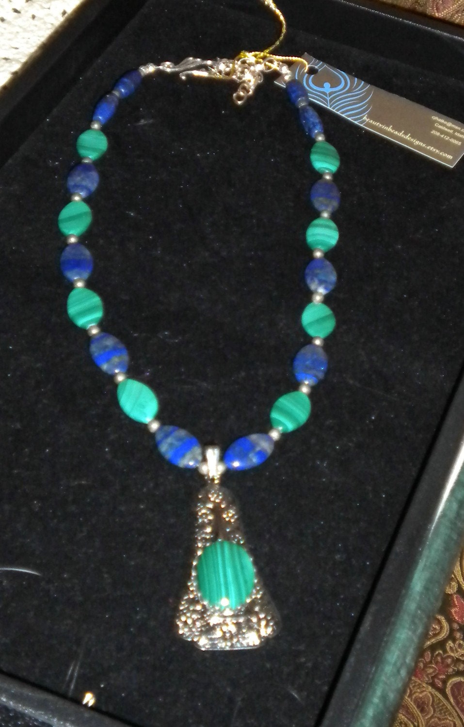 Malikite and Blue Lapis Necklace