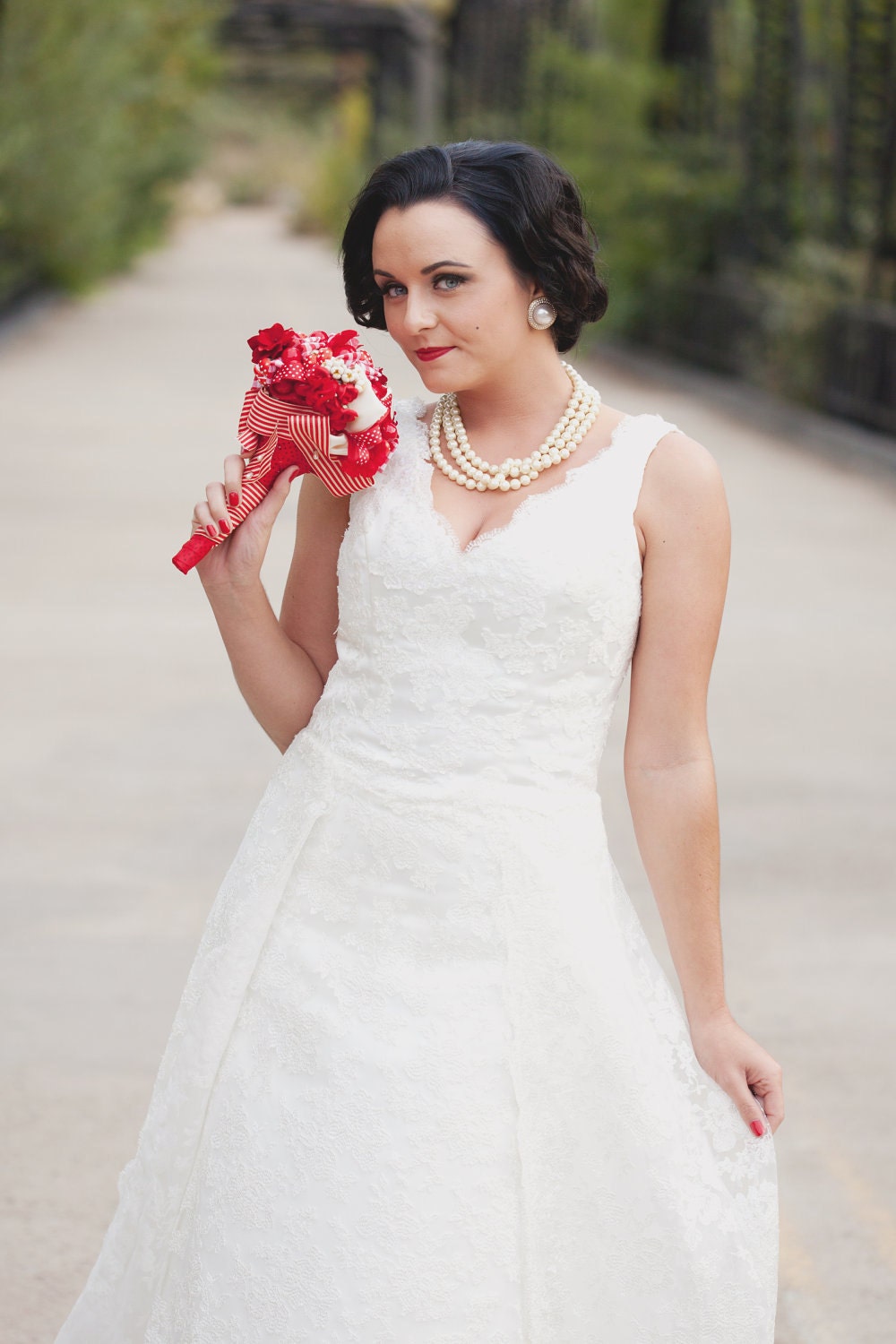 Lace Wedding Dress - Tea Length - Runaround Sue