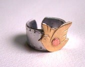 Bird Ring - Dove Design - Artisan Silver Jewelry