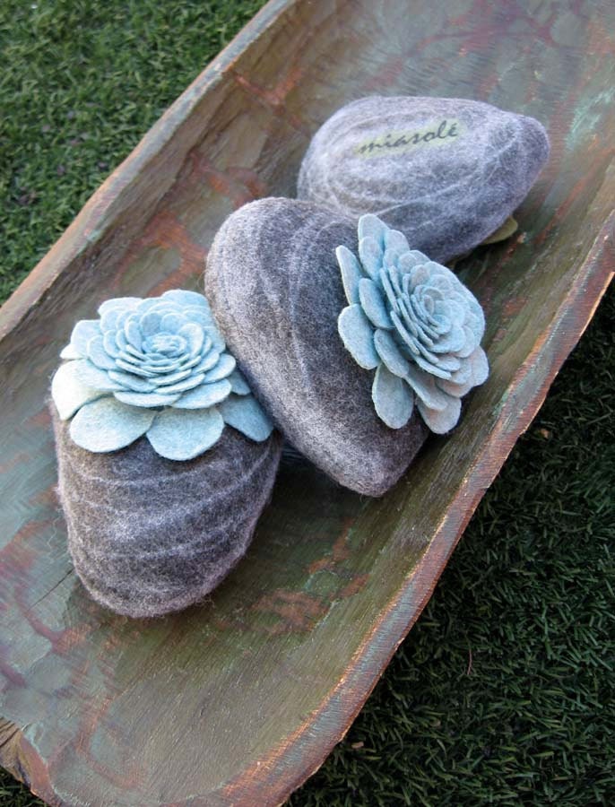 succulent plant serenity faux stone soft sculpture