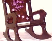 Rocking Chair: Personalized - Ladybugs