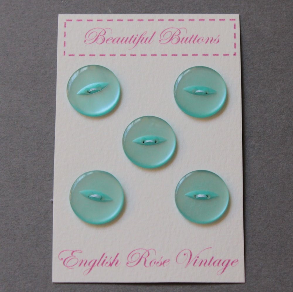 Vintage Medium Pale Blue/Green Buttons