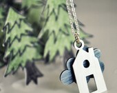 Refuge / Home Necklace Handmade of Sterling Silver