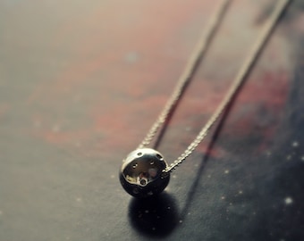 Meteorite Necklace Sterling Silver - Space Universe Constellation Jewelry