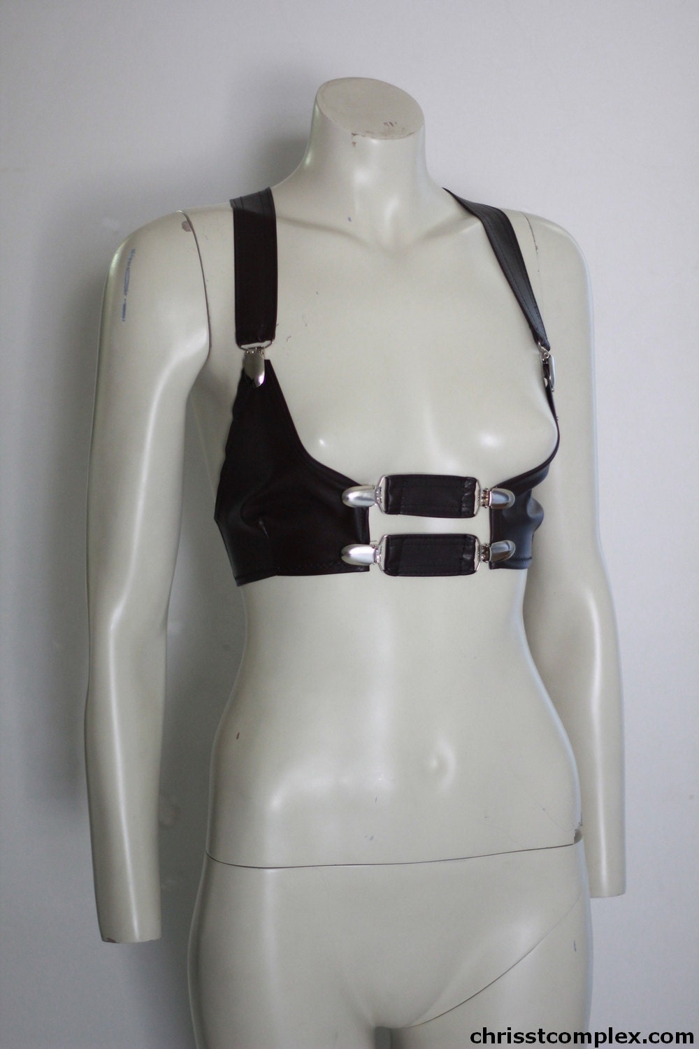 Corset Steampunk Lingerie Top Bra Bustier Leather ette Cosplay - Chrisst Unique Fashion - SPECIAL ETSY PRICE