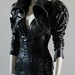 Bolero Jacket leather look Steampunk Black Cropped. Sexy, Edgy and Extremely Chrisst - Unique Fashion - SPECIAL ETSY PRICE