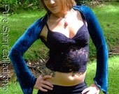 Green Bolero, Emerald Velvet, Shrug, Ladies, Pixie, Bell Sleeve, Clothes, Wedding, Evening, Psy Trance, Clothing, Size, S, M, Small, Medium