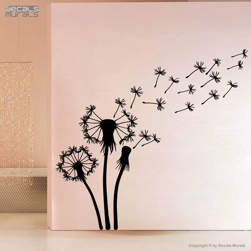 Wall decals DANDELIONS Vinyl art surface graphics by decalsmurals