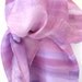 Hand painted silk scarf light purple stripes hand painted design