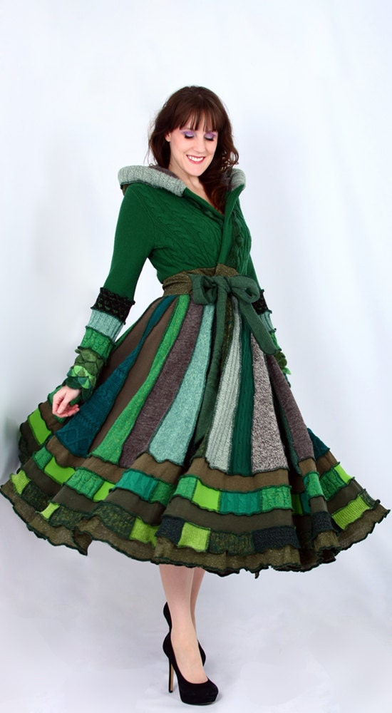 Plus Size Coat - RESERVED for Bella - Recycled Sweater Coat