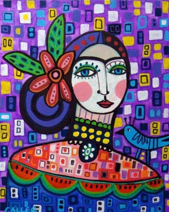 11x14 Mexican Folk Art - Frida Kahlo Print Poster
