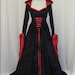 medieval renaissance vampire hooded gothic dress custom made
