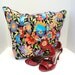 Large Weekender Bag or Beach Bag Quilted Floral Bold Colors