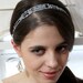 Michelle - Petite Vintage style Jeweled Ribbon Headband - Something Blue