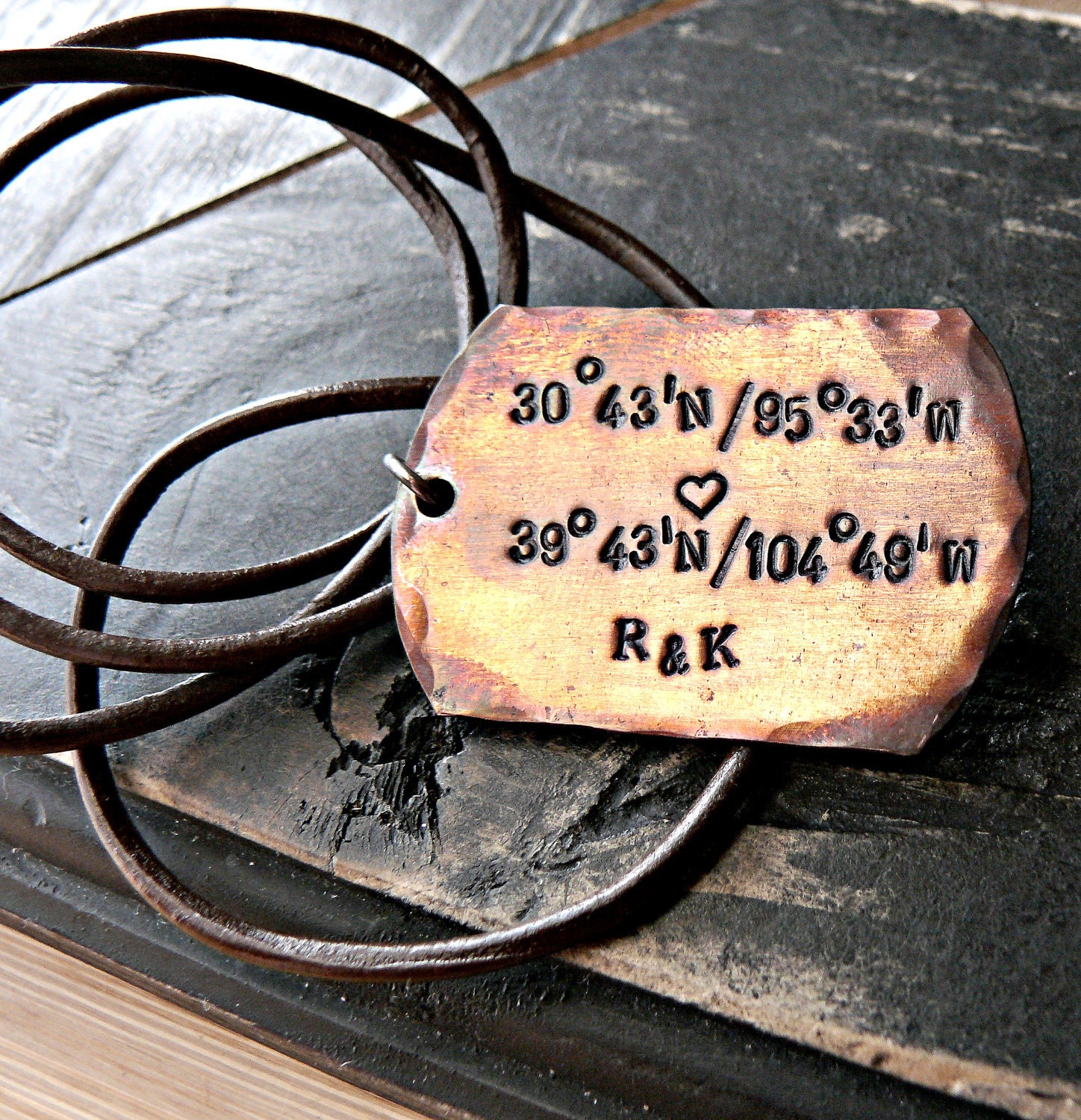 Fathers Day Gift - Mens Personalized Necklace - Mans Hand Stamped Necklace - Mans Personalized Jewelry