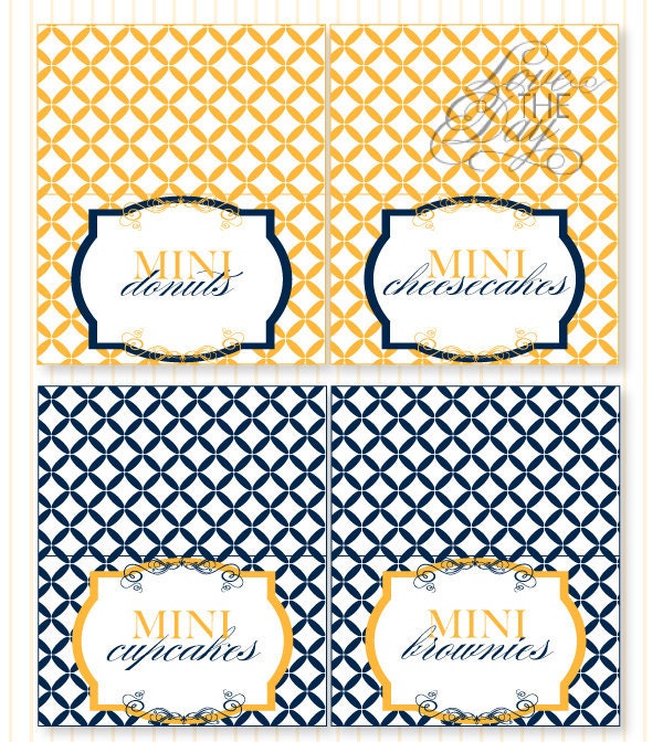 Nautical Baby Shower PRINTABLE Party Food Labels by Love The Day Il_170x135