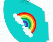 Rainbow Party PRINTABLE Birthday Hat (INSTANT DOWNLOAD) by Love The Day Il_170x135