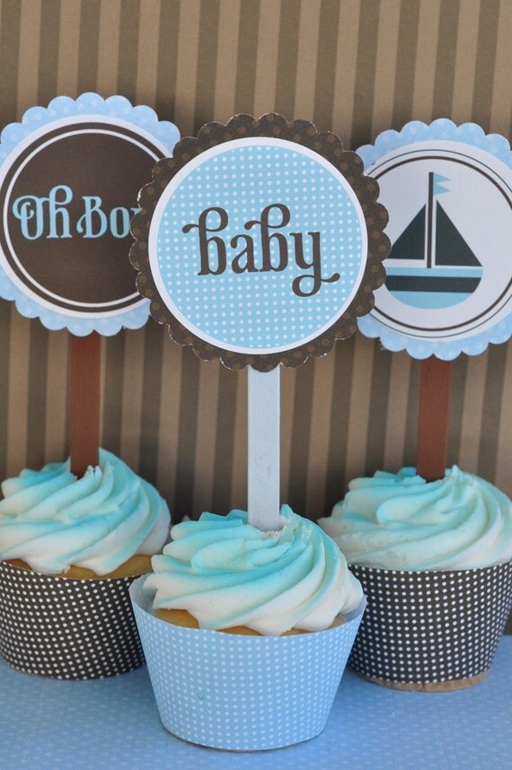 Oh Baby Boy Shower PRINTABLE Party Circles (INSTANT DOWNLOAD) from Love The Day Il_570xn