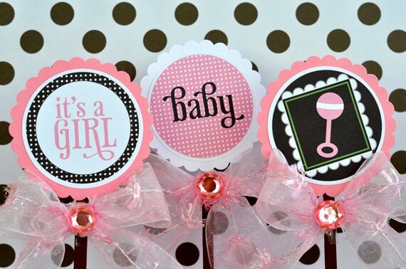So Girly Baby Shower PRINTABLE Party Circles (INSTANT DOWNLOAD) by Love The Day Il_570xn