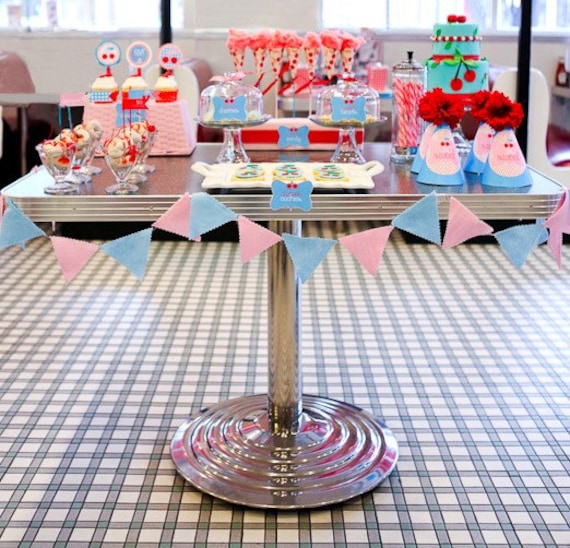 Retro Cherry Party PRINTABLE DIY Full Birthday by Love The Day Il_570xn