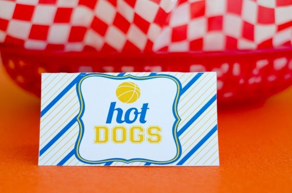 Basketball PRINTABLE Party Food Labels by Love The Day Il_570xn