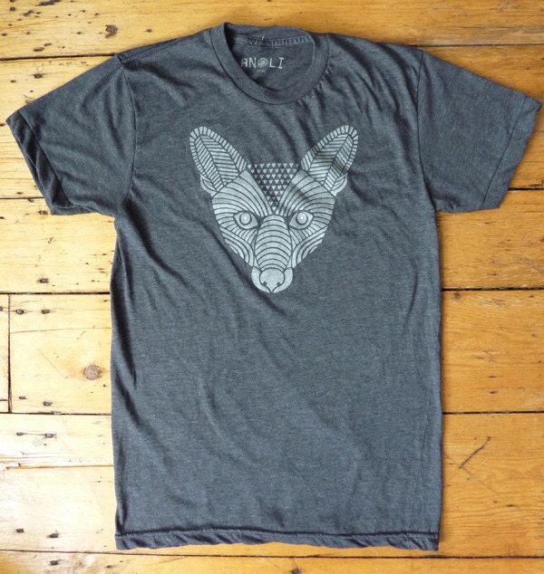 SALE - Silver Fox on Heather Gray T-Shirt Mens/Unisex