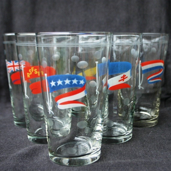 Around the World with 6 vintage glasses