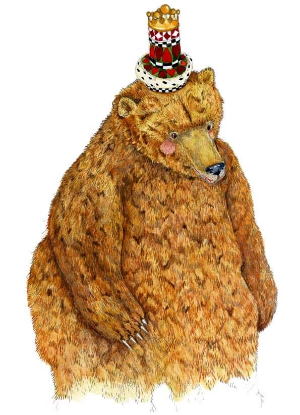 Bear Print, illustration King Norman, 8x11