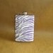 Purple and White Zebra Print Girl Gift Stainless Steel 8 ounce Flask