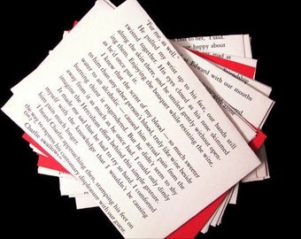 Twilight Stationery, Upcycled Recycled Book Pages, Set of 10