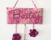 Custom name sign for girls door/nursery/room floral Liberty of London
