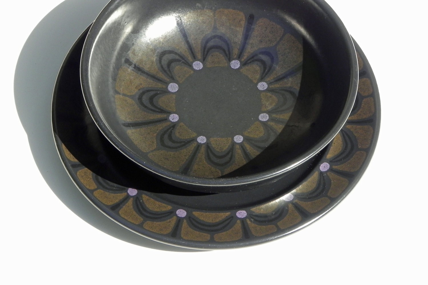 Vintage Dinnerware Franciscan Zanzibar Bowl and Plate on Etsy by EdibleComplex