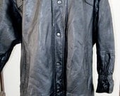 Leather Coat Women Size Large Wilson Leather Pelle Studio Buttery Lambskin Hooded SALE