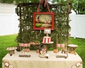 Red Riding Hood: Large Custom Banner. Handstamped, one of a kind. Little Red Riding Hood Banner. Red Riding Birthday. Il_170x135
