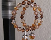 Swarovski Crystal Copper Hoop Earrings for Women. OOAK Handmade Sterling Silver Jewelry for Her on Etsy