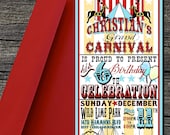 Carnival Invitations with envelopes
