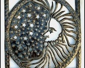 Moon Haitian Upcycled Metal Art Wall Hanging - RN-601