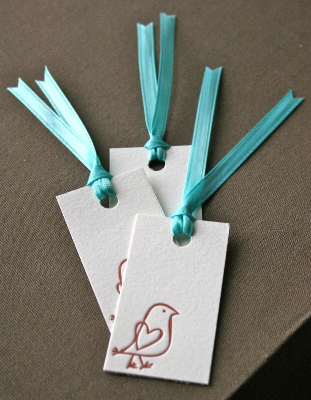 Bird Letterpress Gift Tag Set of 3